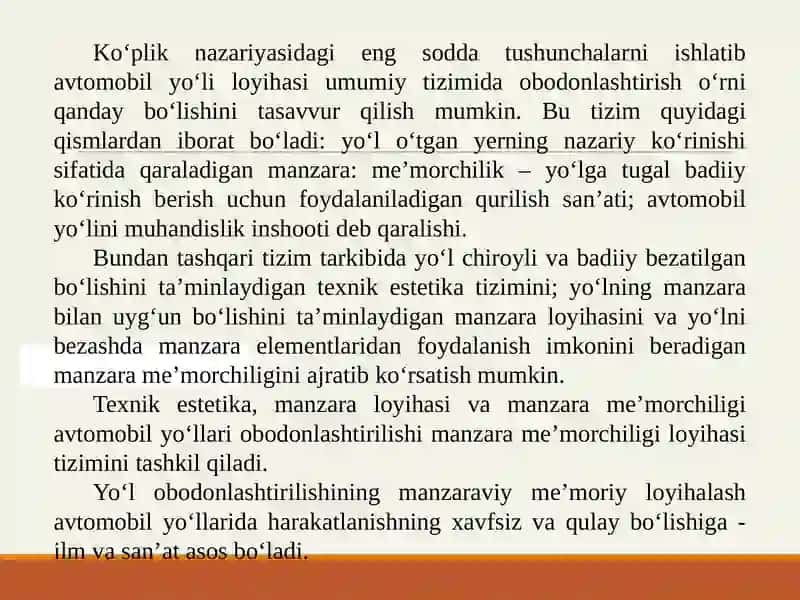 Maruza Avtomobilyo‘llariarxitekturasi 4