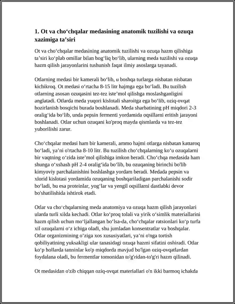 OT VA CHOʻCHQALAR MEDASIDA OZUQA XAZIMINING XUSUSIYATLARI 4