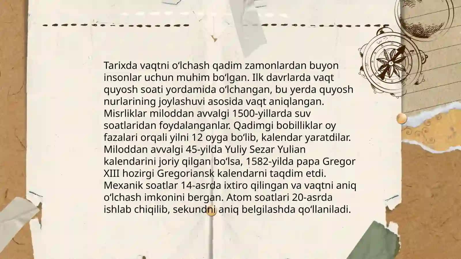 Vaqtning tushunchasi 4