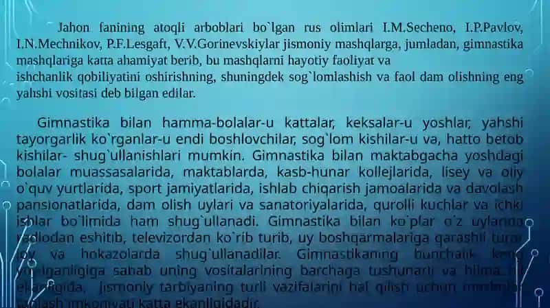 Gimnastikaningjismoniy tarbiya tizimi 4