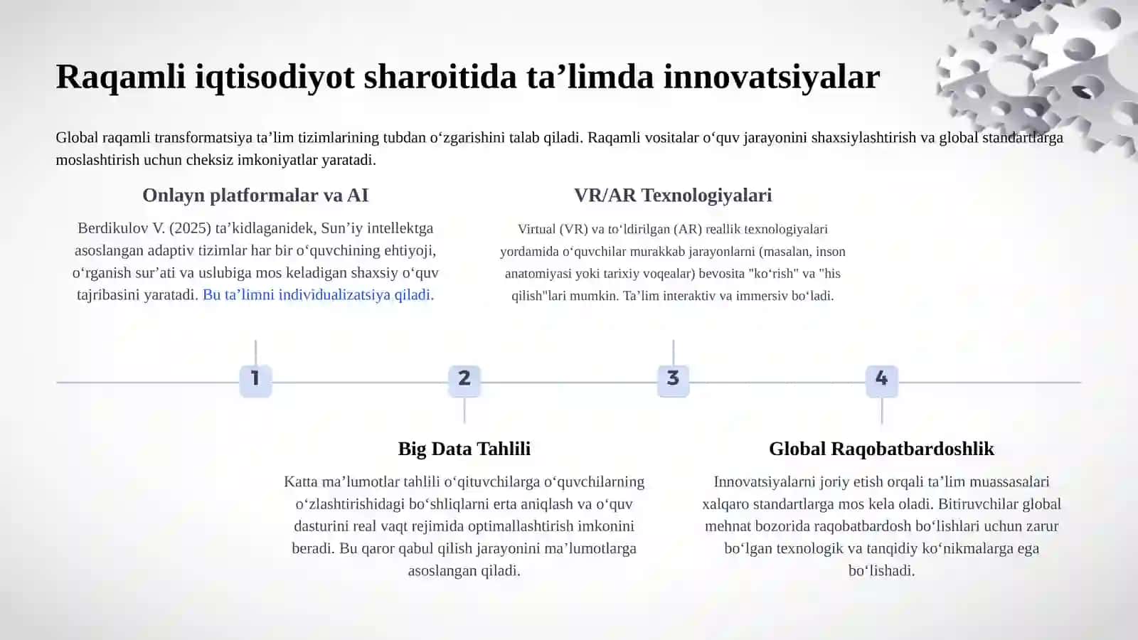 Taʼlimda innovatsion metodlar Kelajak taʼlimining kaliti 4