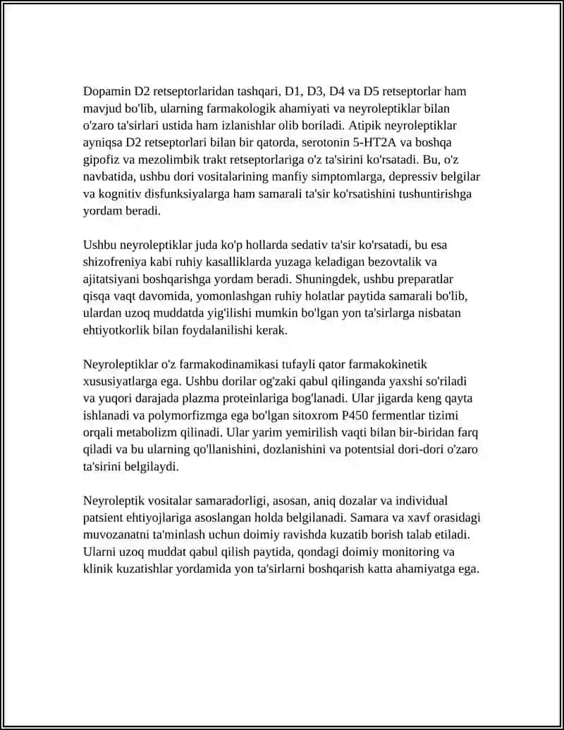 NEYROLEPIKLAR. ANKSIOLITIKLAR 4
