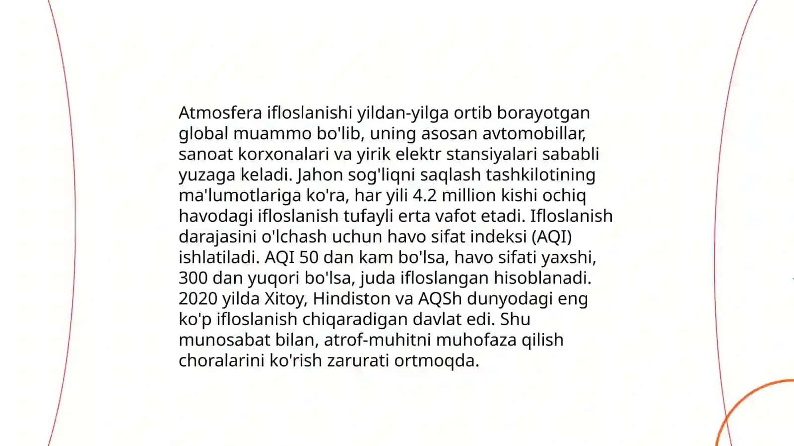 Ekologiyaning hozirgi zamon muammolari 4