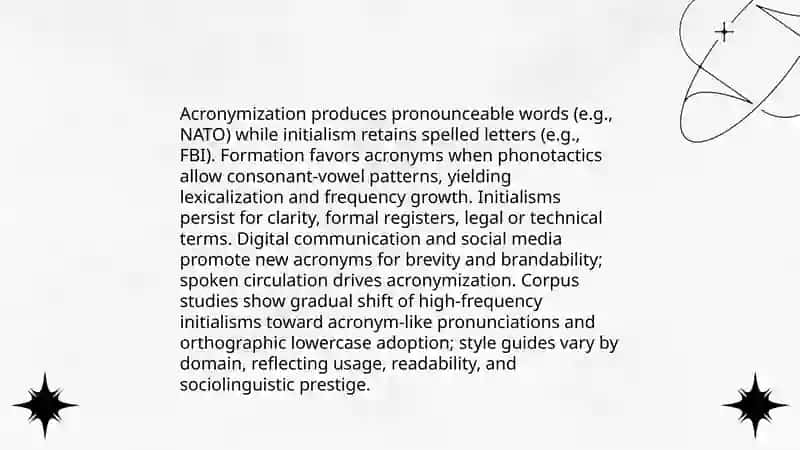 Acronyms and initialisms: trends in abbreviation 4