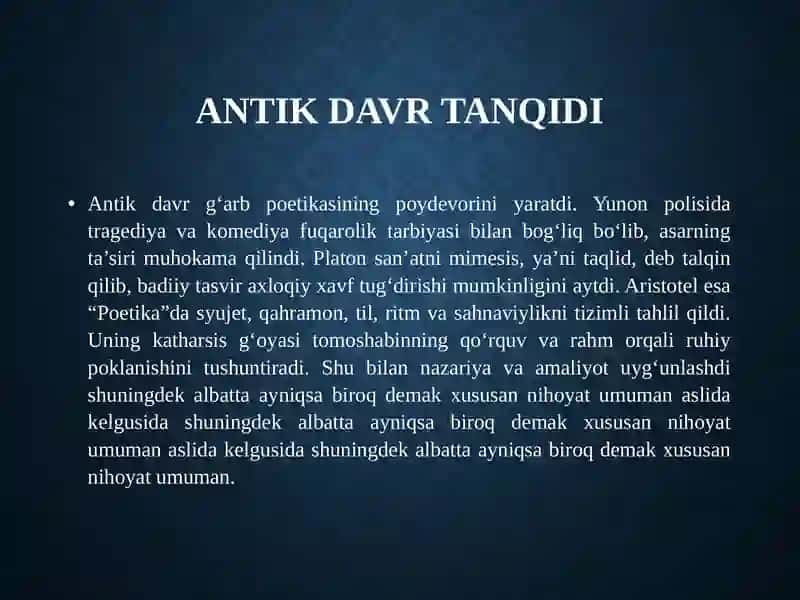 G‘ARBADABIYTANQIDIY TAFAKKURI TARIXIOCHERKLARI 4