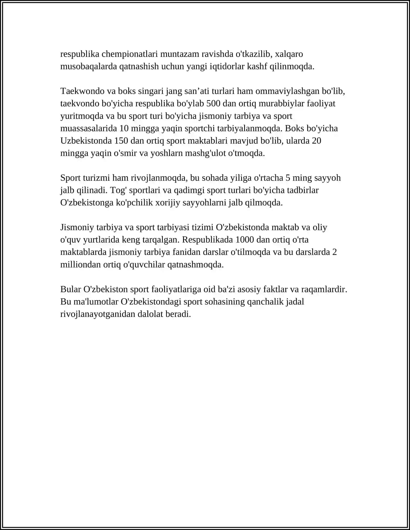 Sport faoliyatlari 4