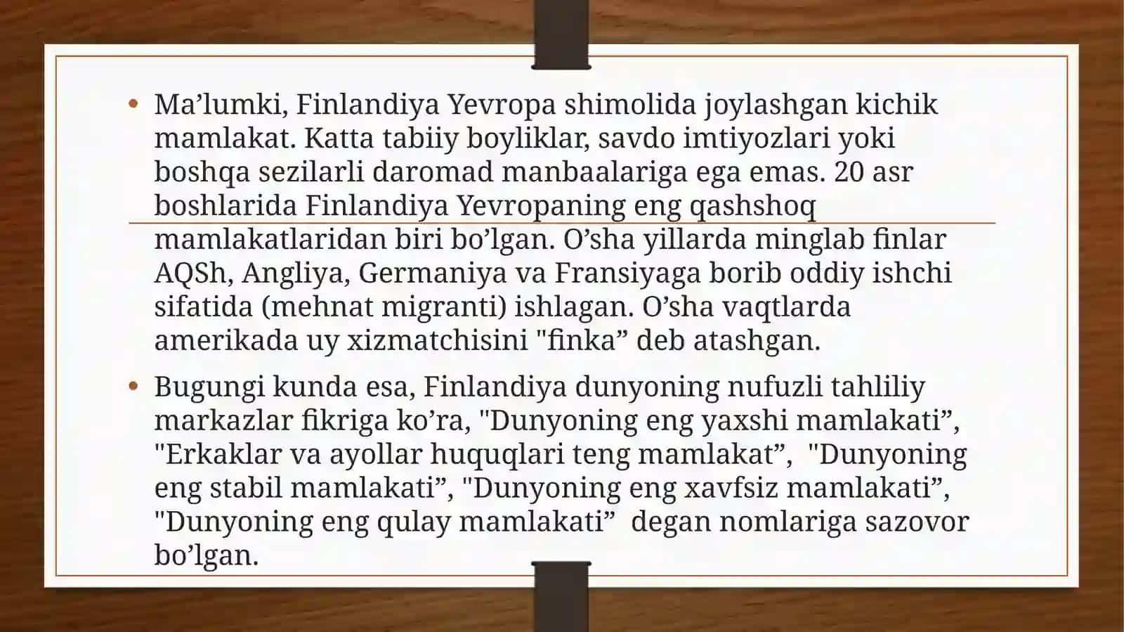 Finlandiyada boshlang’ich ta’lim 4