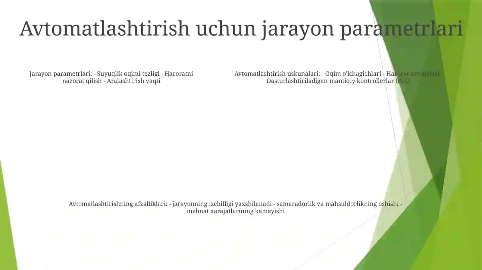 Suyuqliklarni Aralashtirish Jarayonini Avtomatlashtirish 4