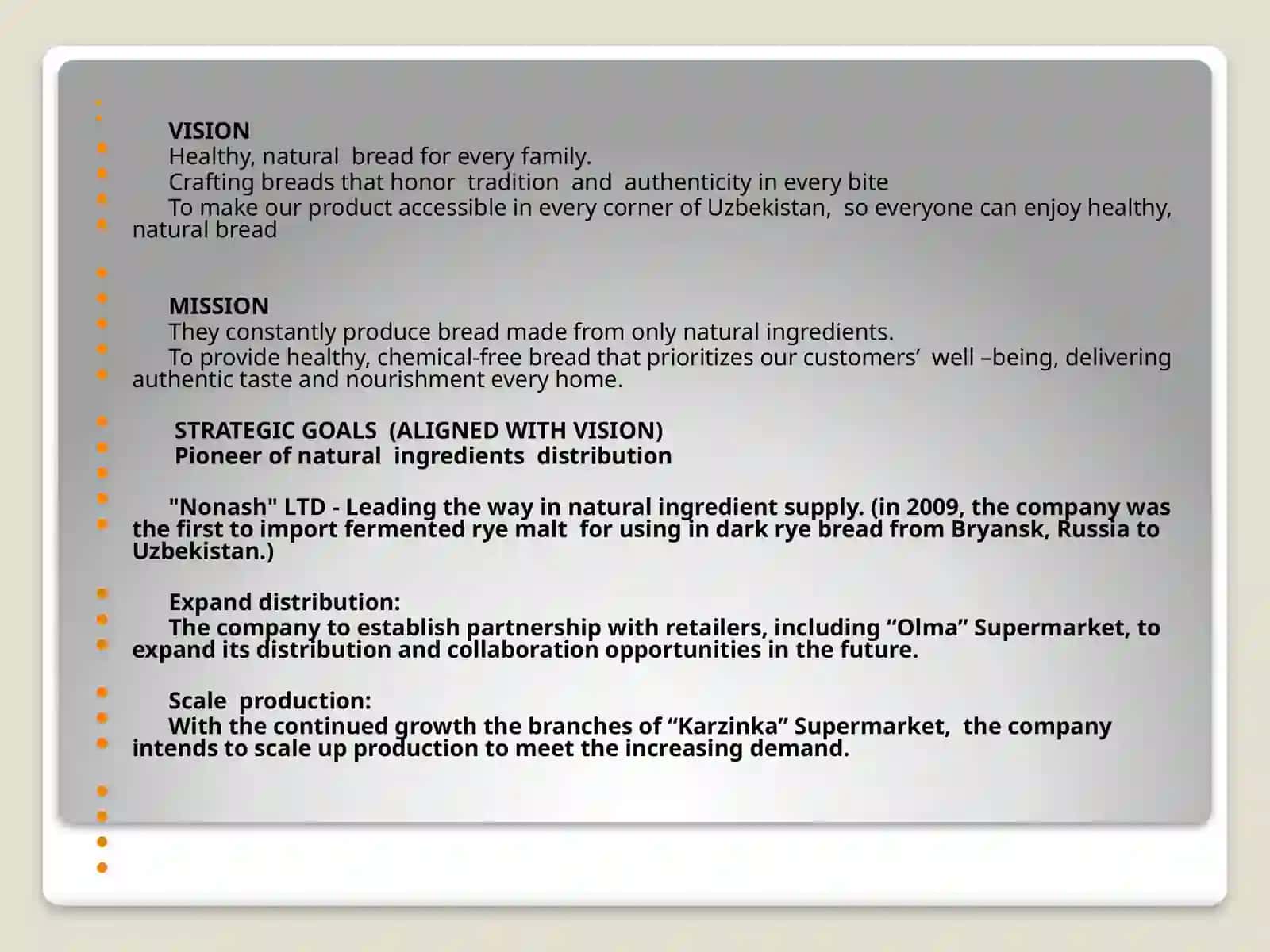 NONASH LTD (Bread Manufacturing) 4