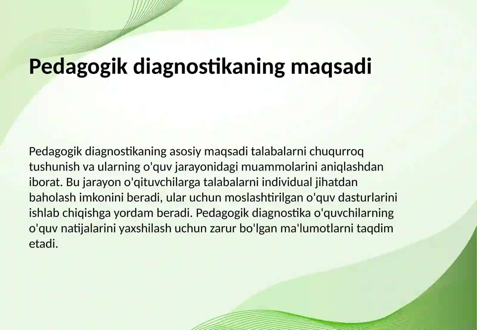 Pedagogik diagnostika tushunchasining mohiyati 4