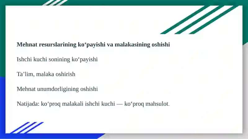 Yalpi ichki mahsulot va uning o’sish omillari 4