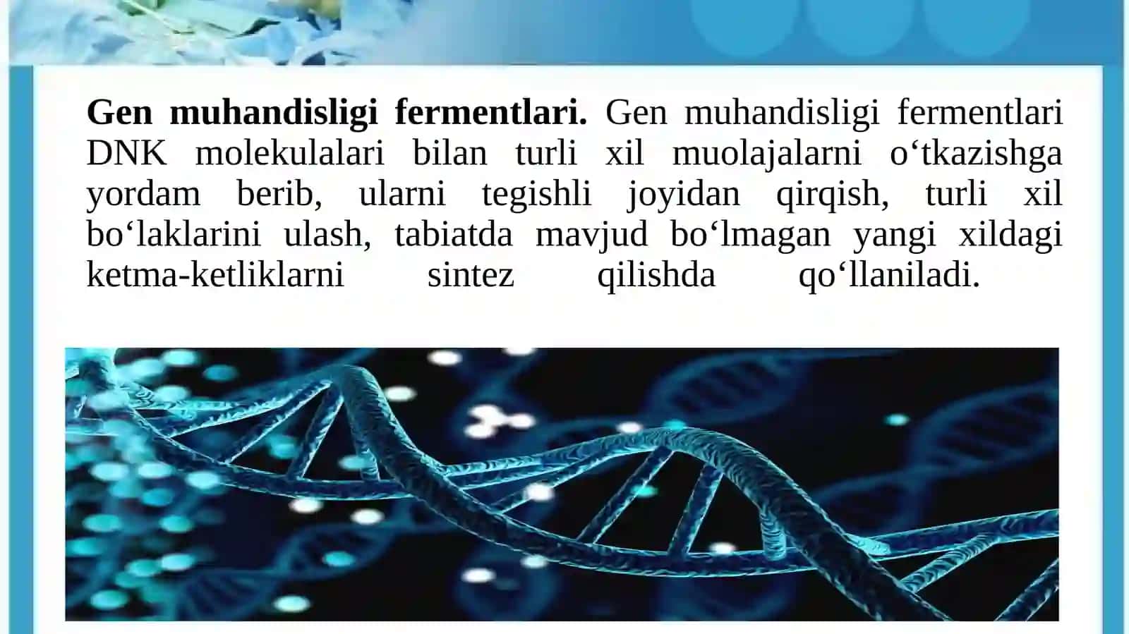 Gen muhandisligi fermentlari 4