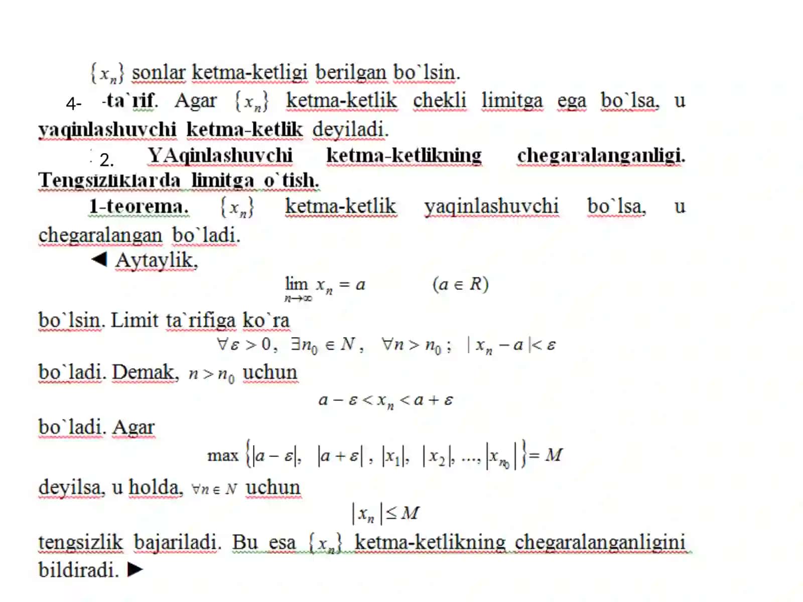 Ketma - Ketlikning Limiti 4