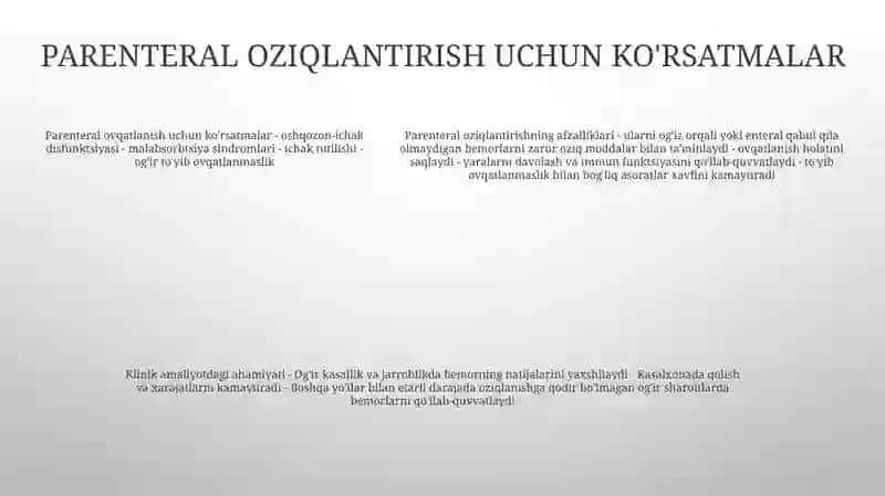 Parenteral Ovqatlanish Va Uning Klinik Ahamiyati 4