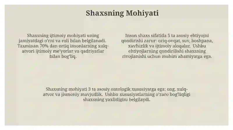 Shaxs Tushunchasi 4