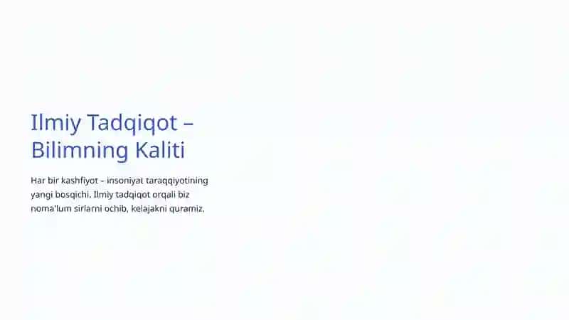 Ilmiy Tadqiqot Tushunchasi: Bilim Izlanishining Asoslari 4