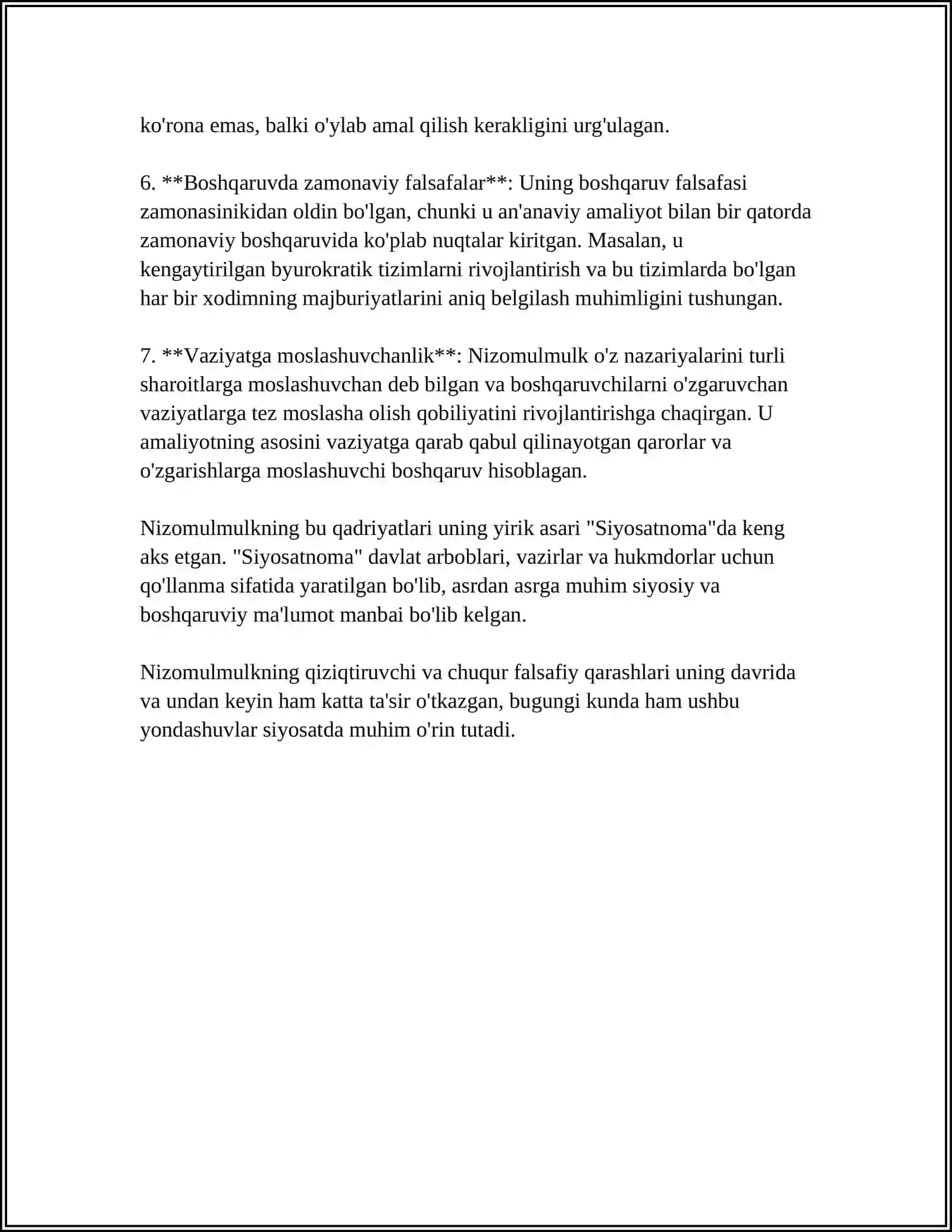 NIZOMULMULK "SIYOSATNOMA" 4
