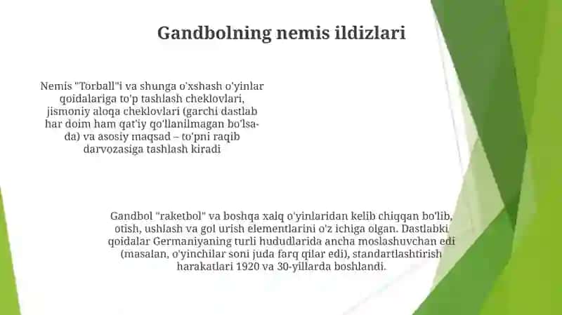 Gandbol o'yin qoidalarini o'rganish 4
