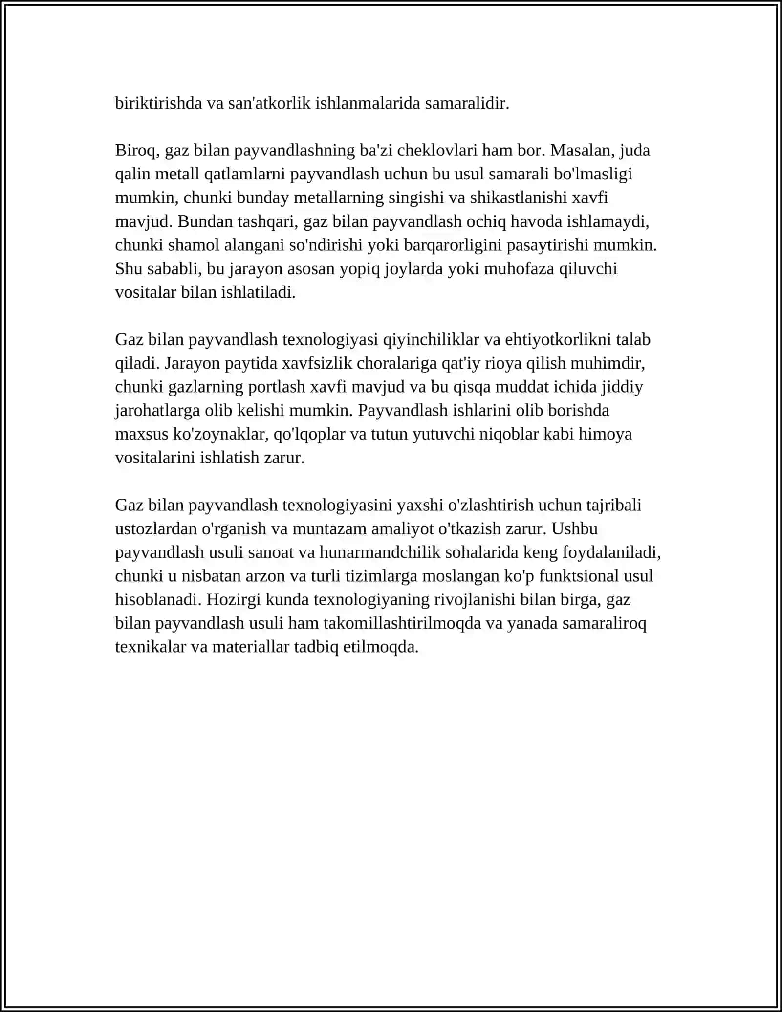 GAZ BILAN PAYVANDLASH 4