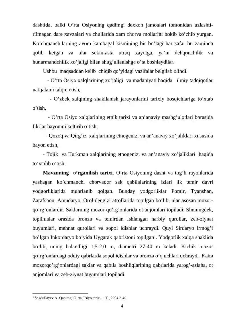 O‘RTA OSIYO KO’CHMANCHI JAMOALARI ETNOLOGIYASI 4