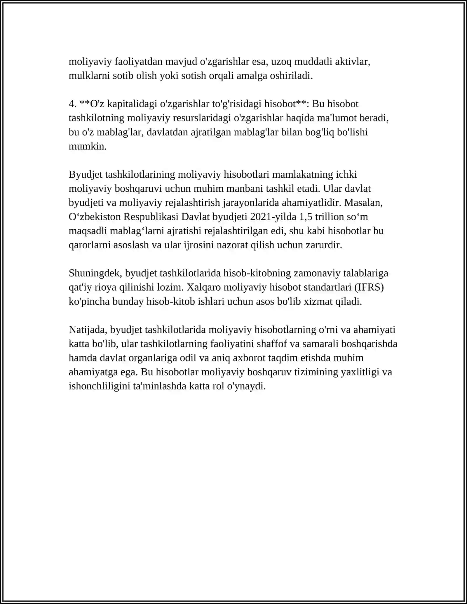 BYUDJET TASHKILOTLARIDA MOLIYAVIY HISOBOTLAR 4