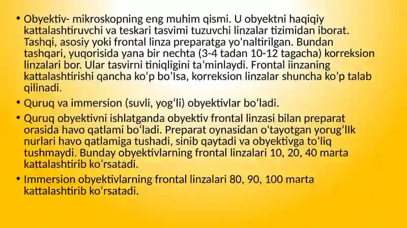 Mikroskopning tuzulishi 4
