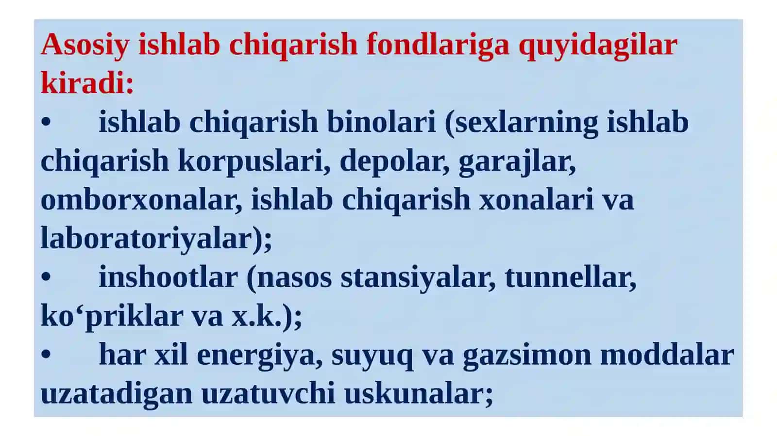 Asosiy Fondlar va Ishlab Chiqarish Jarayoni 4