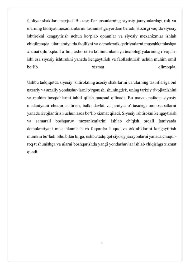 SIYOSIY ISHTIROK VA UNING TASNIFI 4