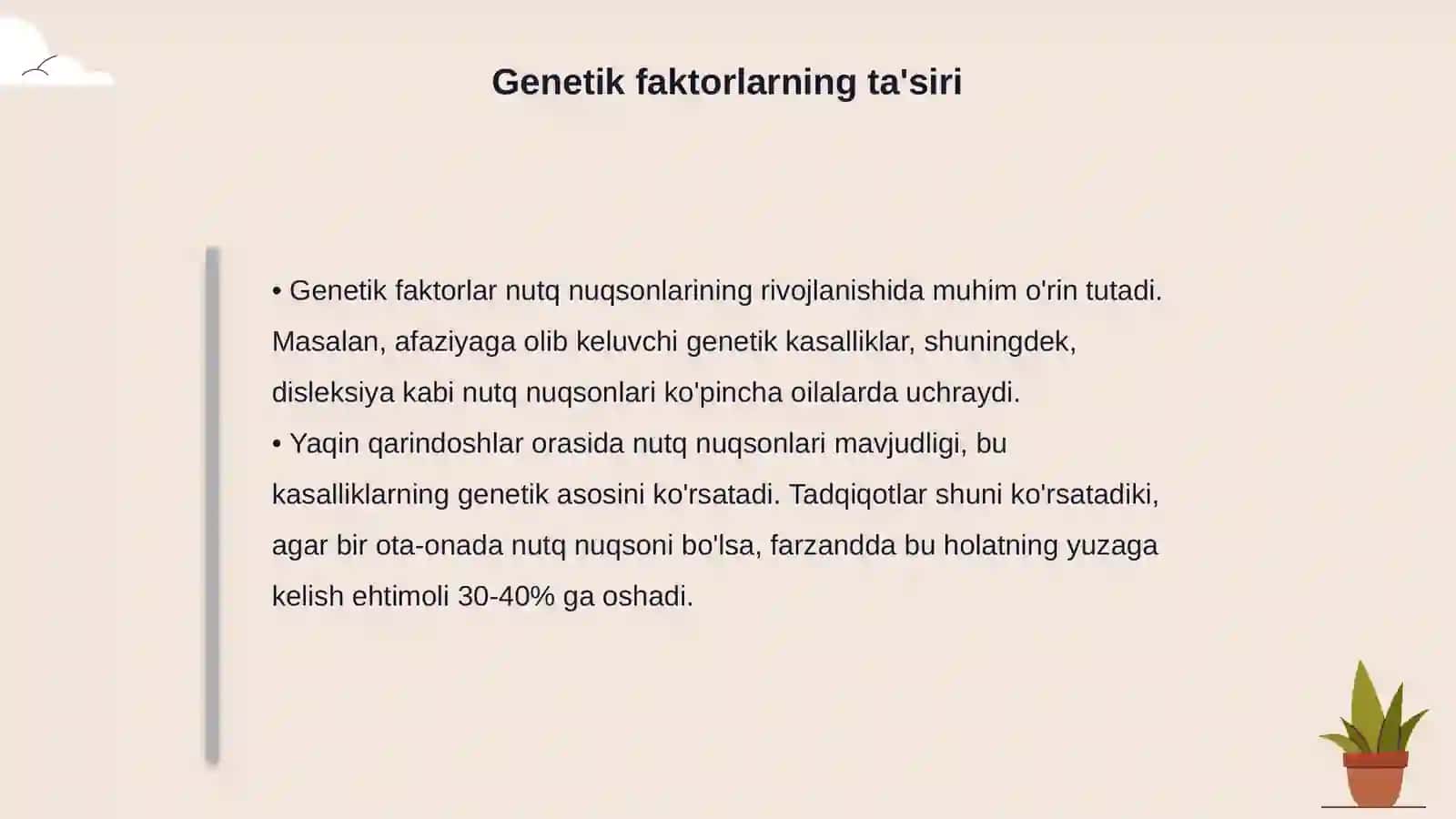 Nutq nuqsonlarining biologik sabablari 4