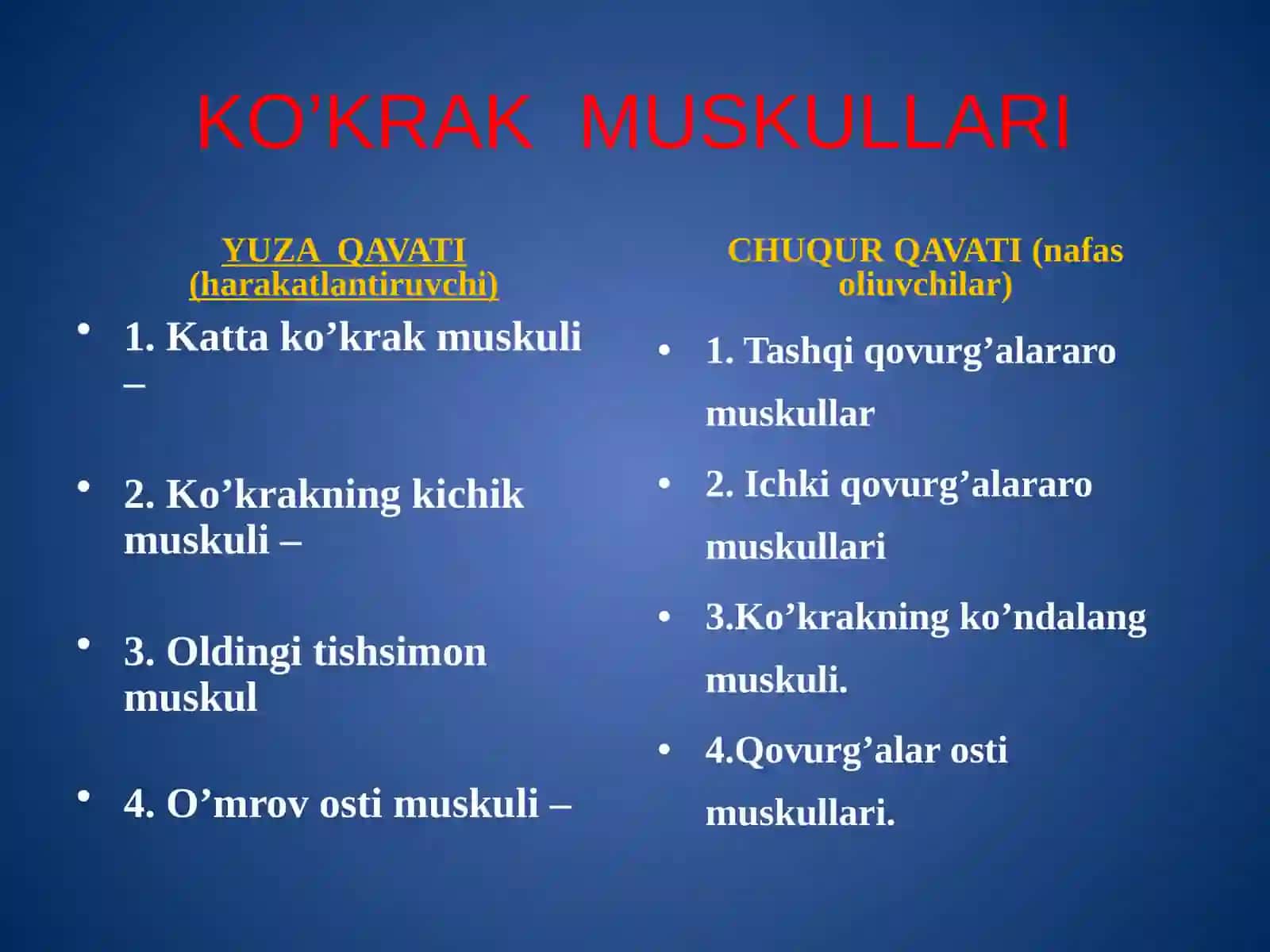 Gavda muskullari. Tanani harakatga keltiruvchi muskullar 4