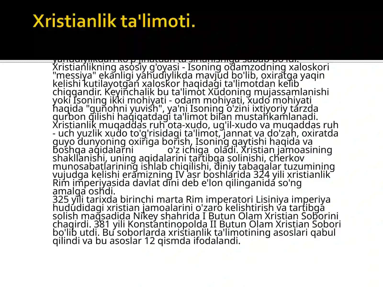 Xristianlikning paydo bo’lishi 4