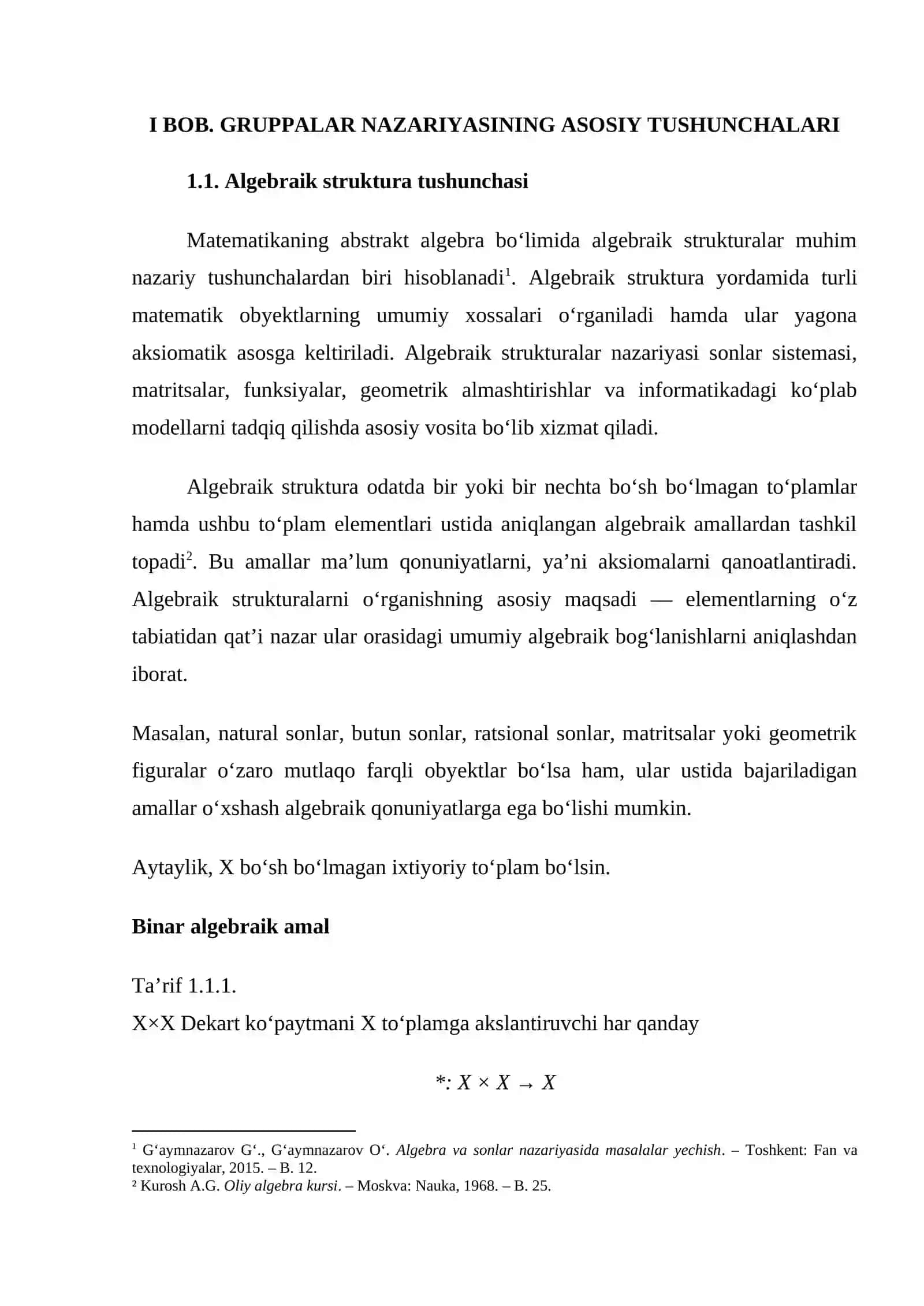 Chekli gruppa va uning xossalari 4