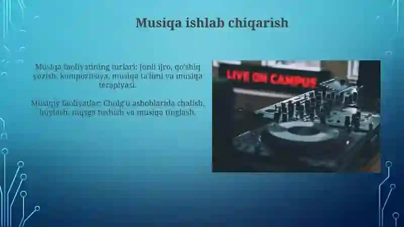 Musiqiy faoliyat turlari 4