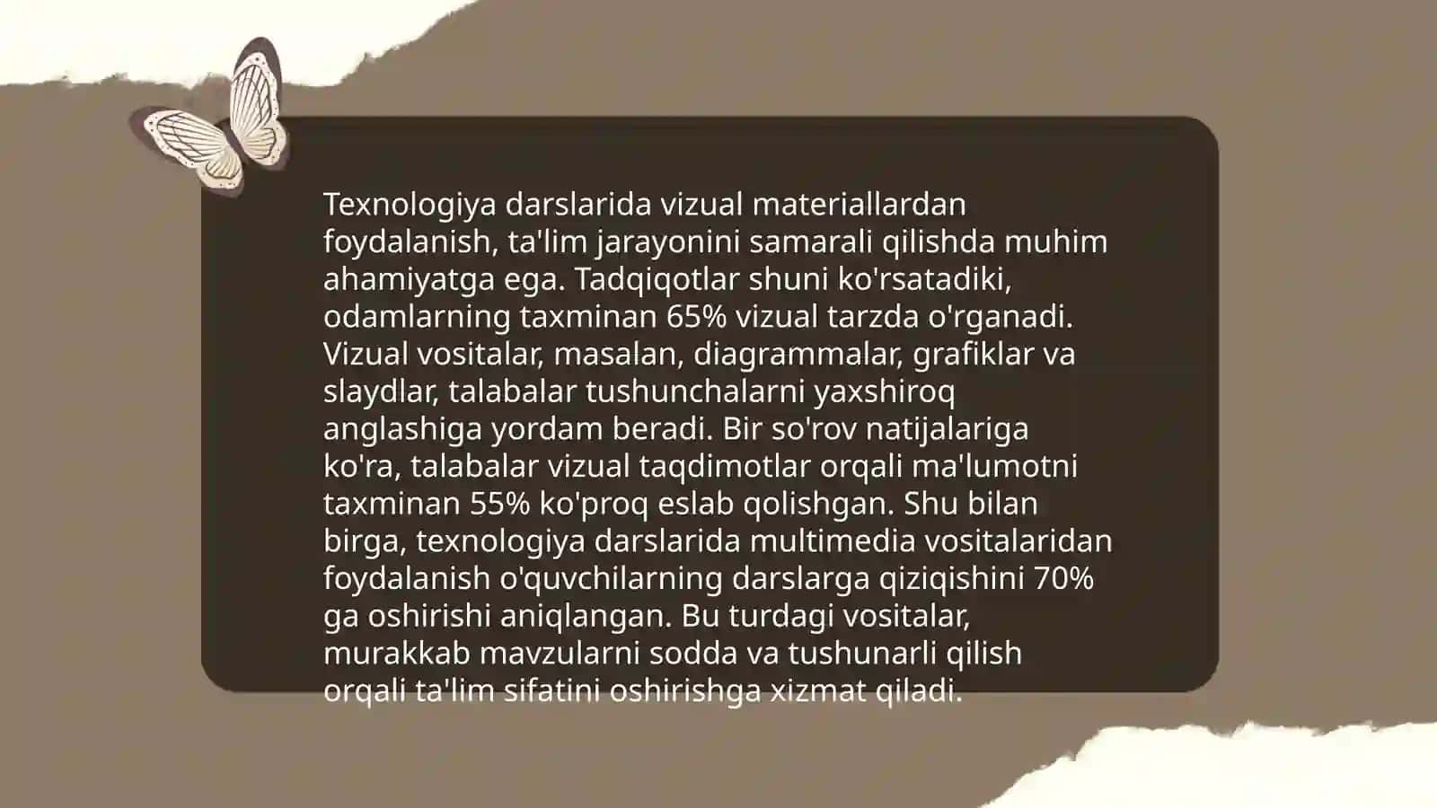 Texnolgiya darslarida ko'rgazmalilik metodi 4