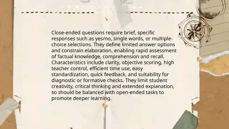 Types of classroom questions: open-ended vs close-ended 4