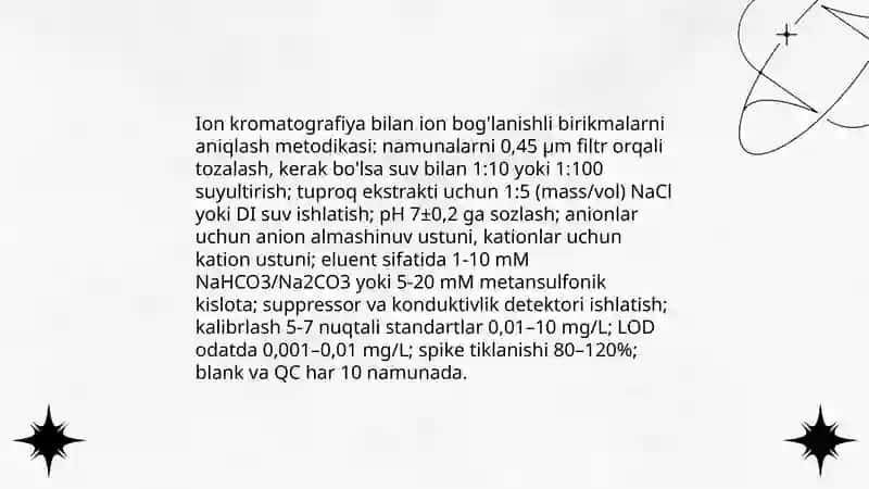 Ion bog'lanishli birikmalarni tozalash 4