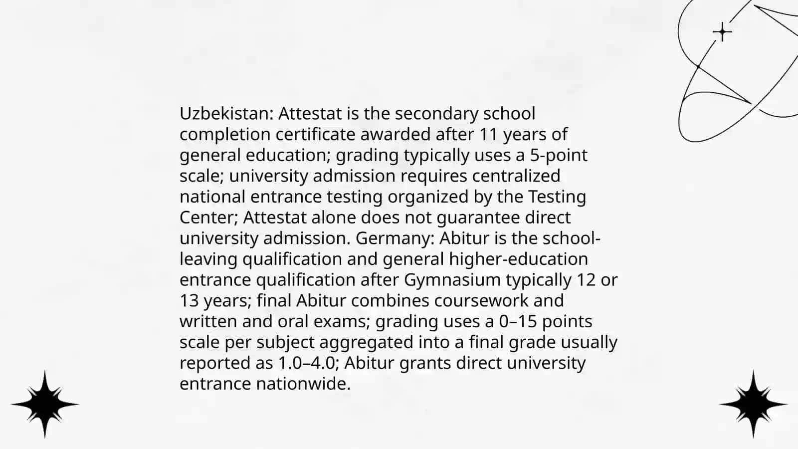The assessment system in Uzbekistan and Germany 4