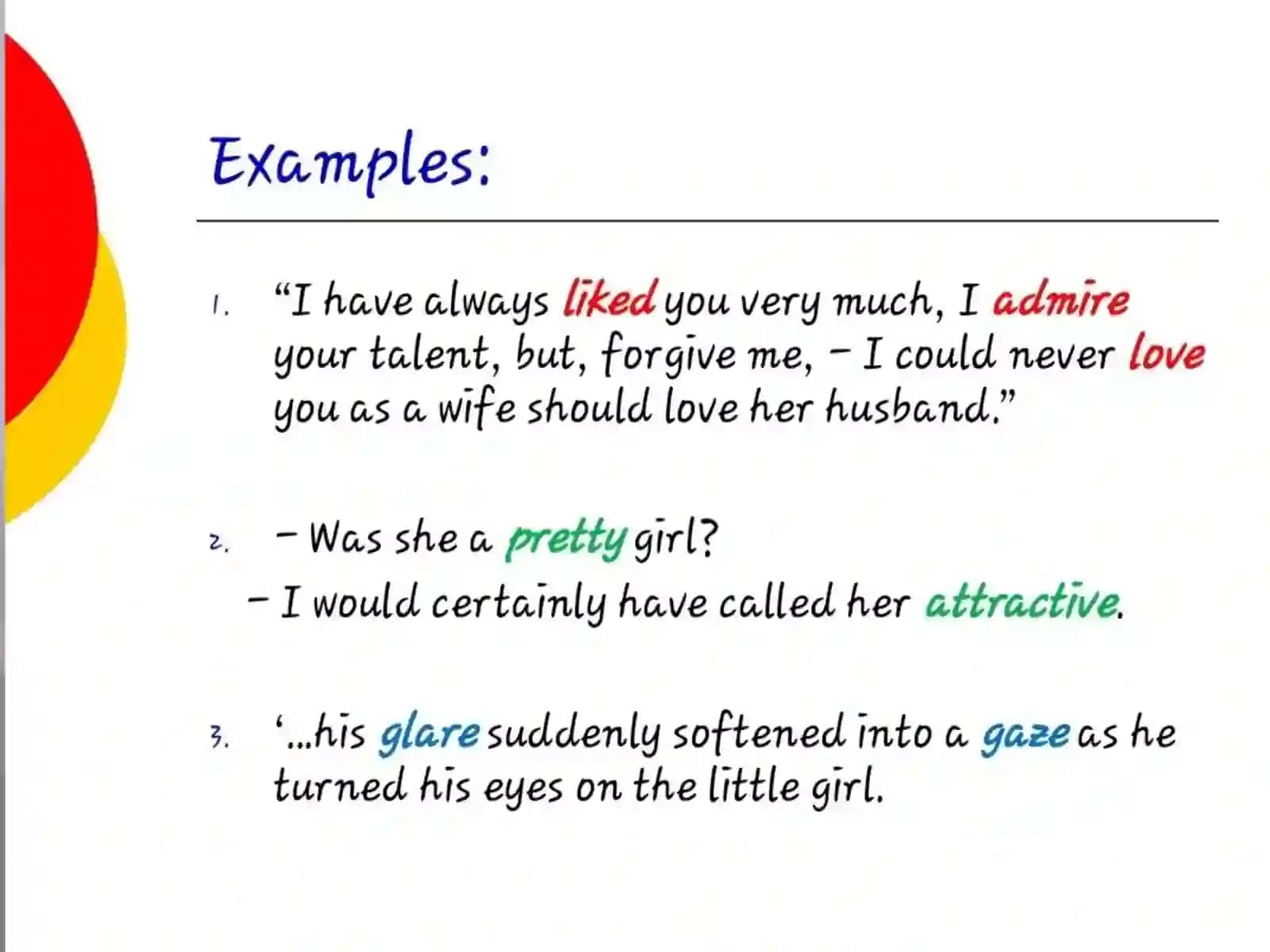 STYLISTIC SYNONYMS 4