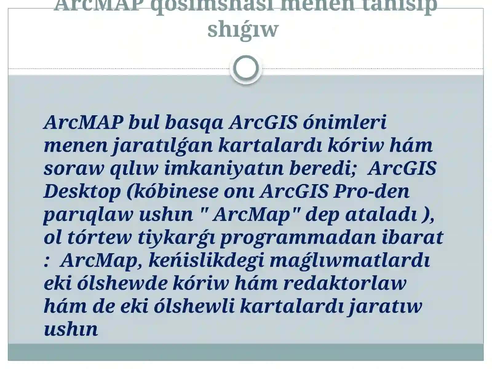 Arxeologiyada GIS páninen tayarlaǵan prezentatsiyasi 4