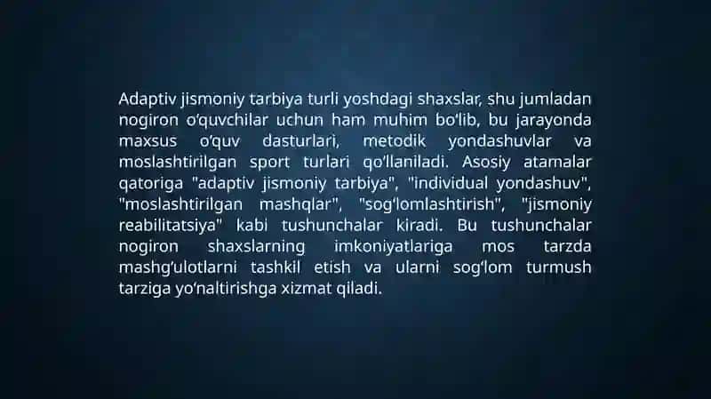 Adaptiv Jismoniy Tarbiya 4