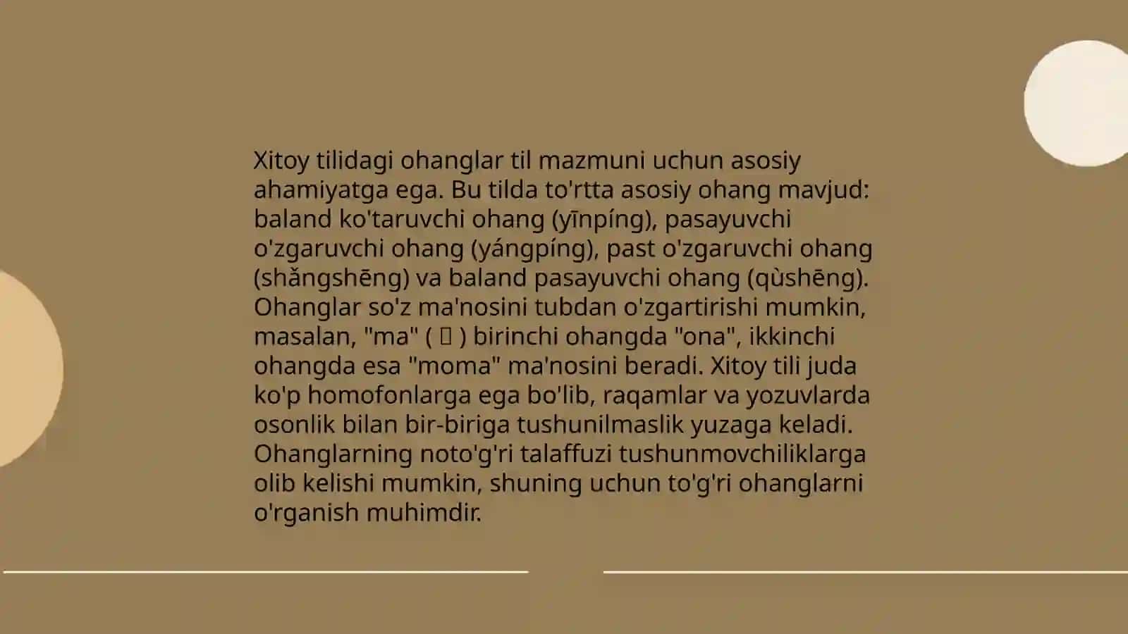 Xitoy tilida ohanglar 4