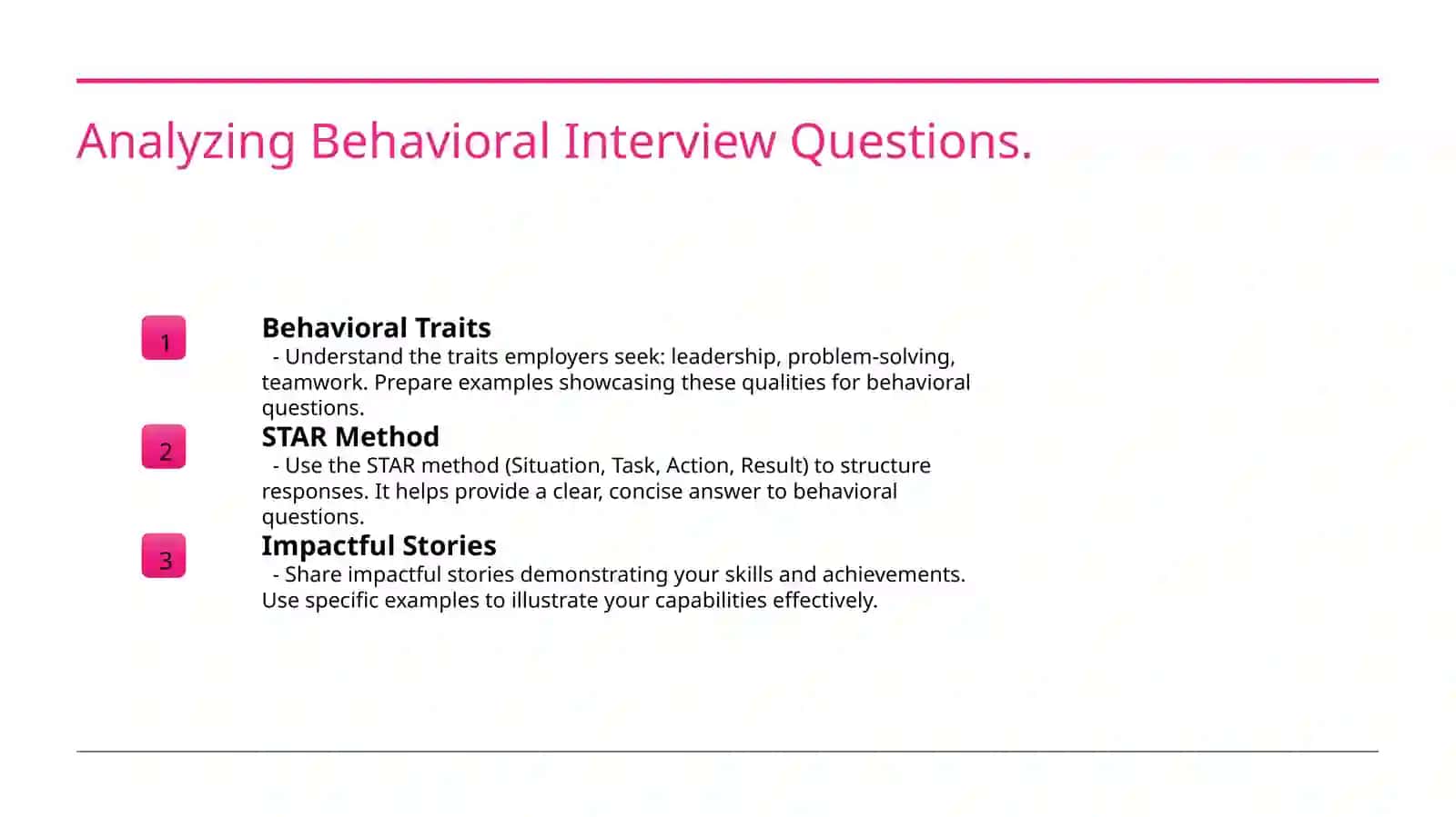 Preparing job interview answers 4