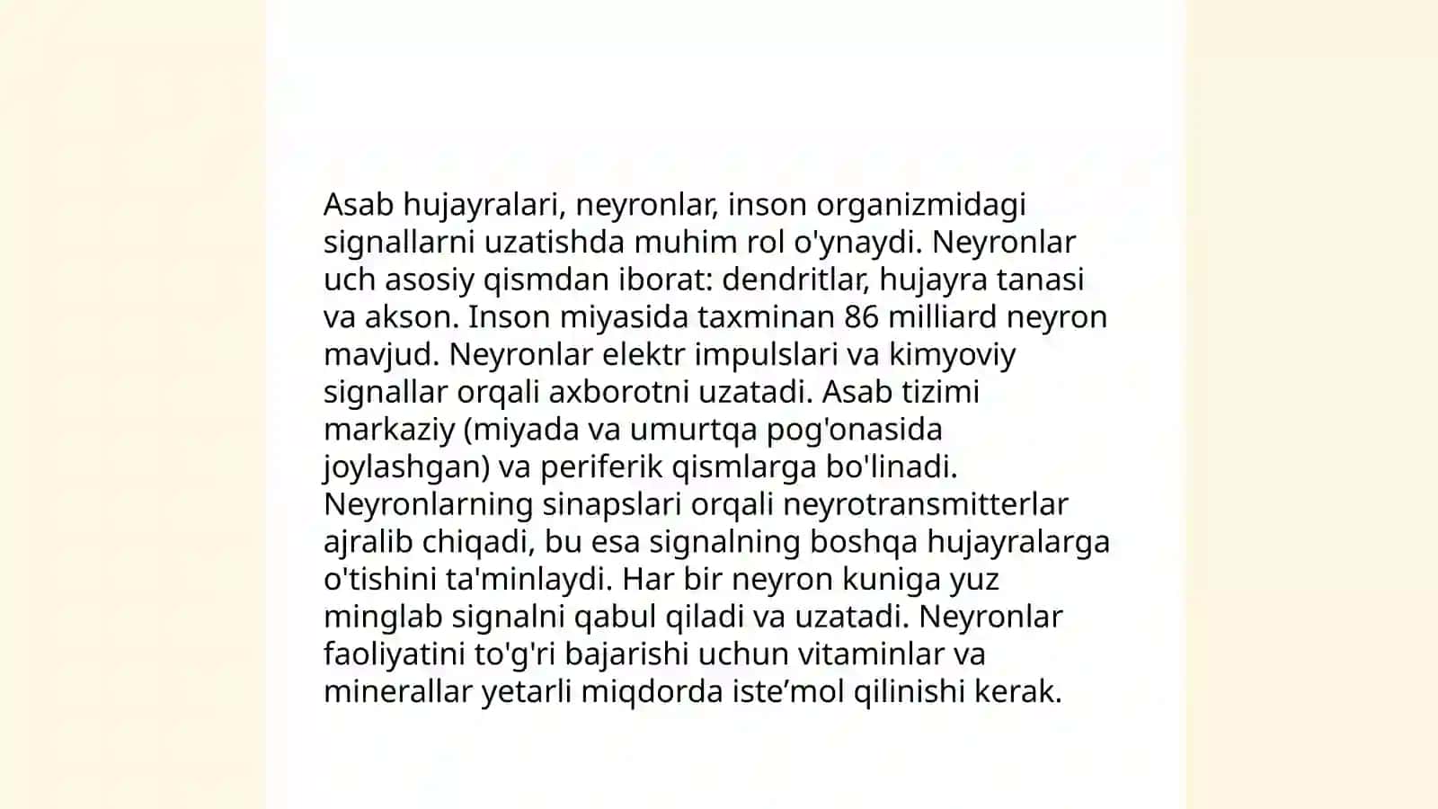 Asab tizimi 4