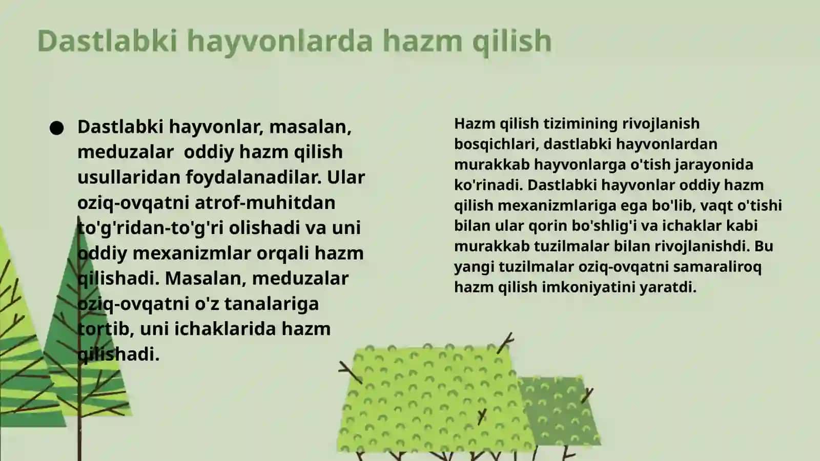 hazm qilish azolarining filogenizi 4