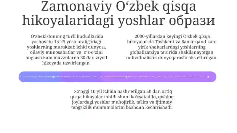 Zamonaviy Oʻzbek Qisqa Hikoyalarida Yosh Avlodning Obrazi 4