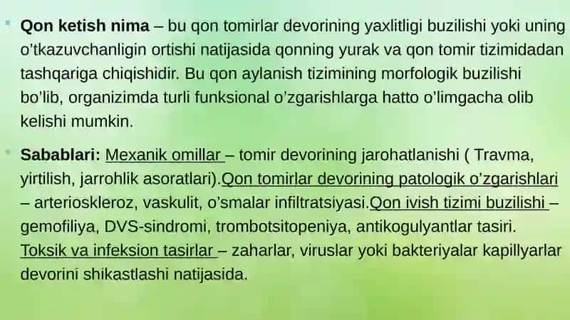 qon ketishi, tromboz emboliya va shok 4