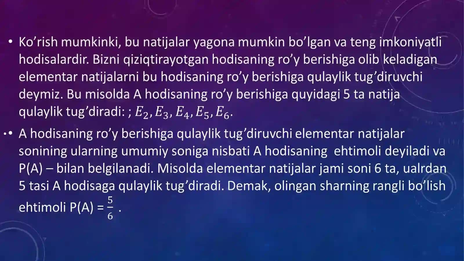 Hodisaning ehtimolligi 4
