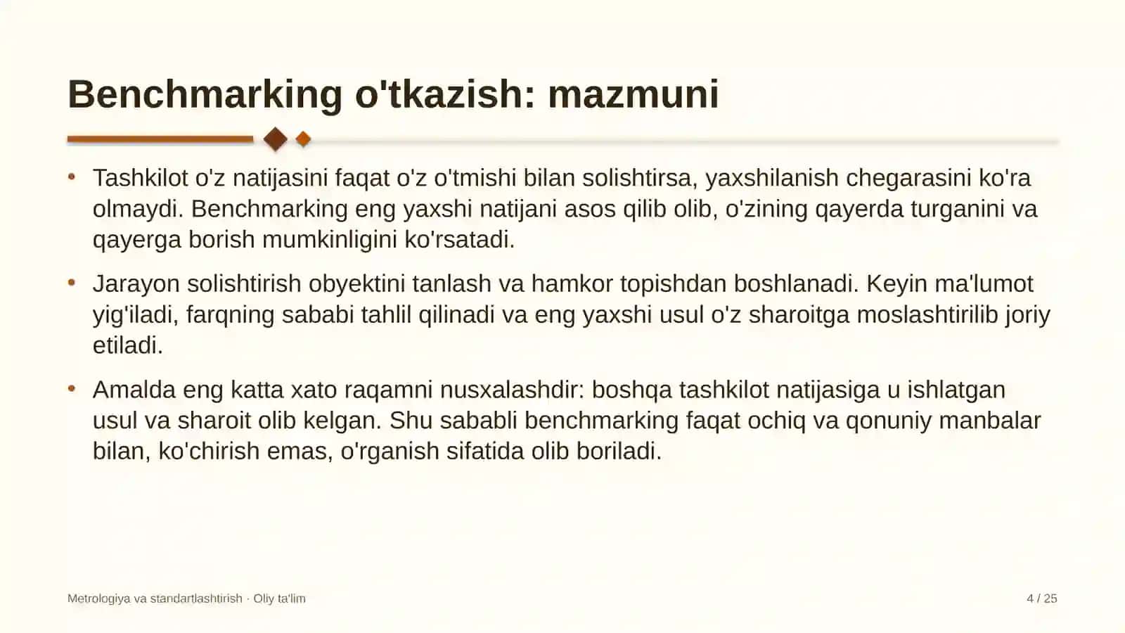 Gaz-kimyo majmualarida benchmarking o'tkazish 4