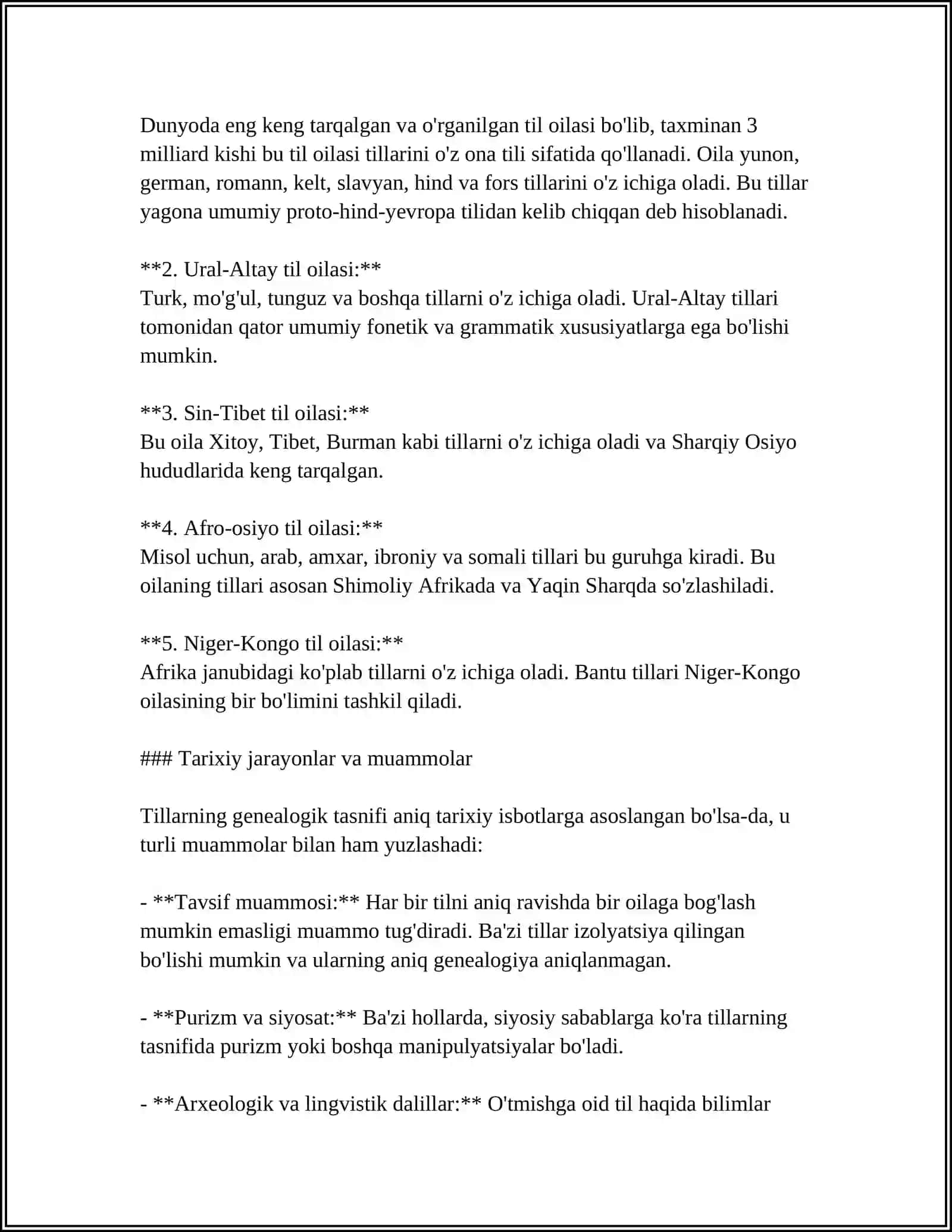TILLARNING GENELOGIK TASNIFI 4