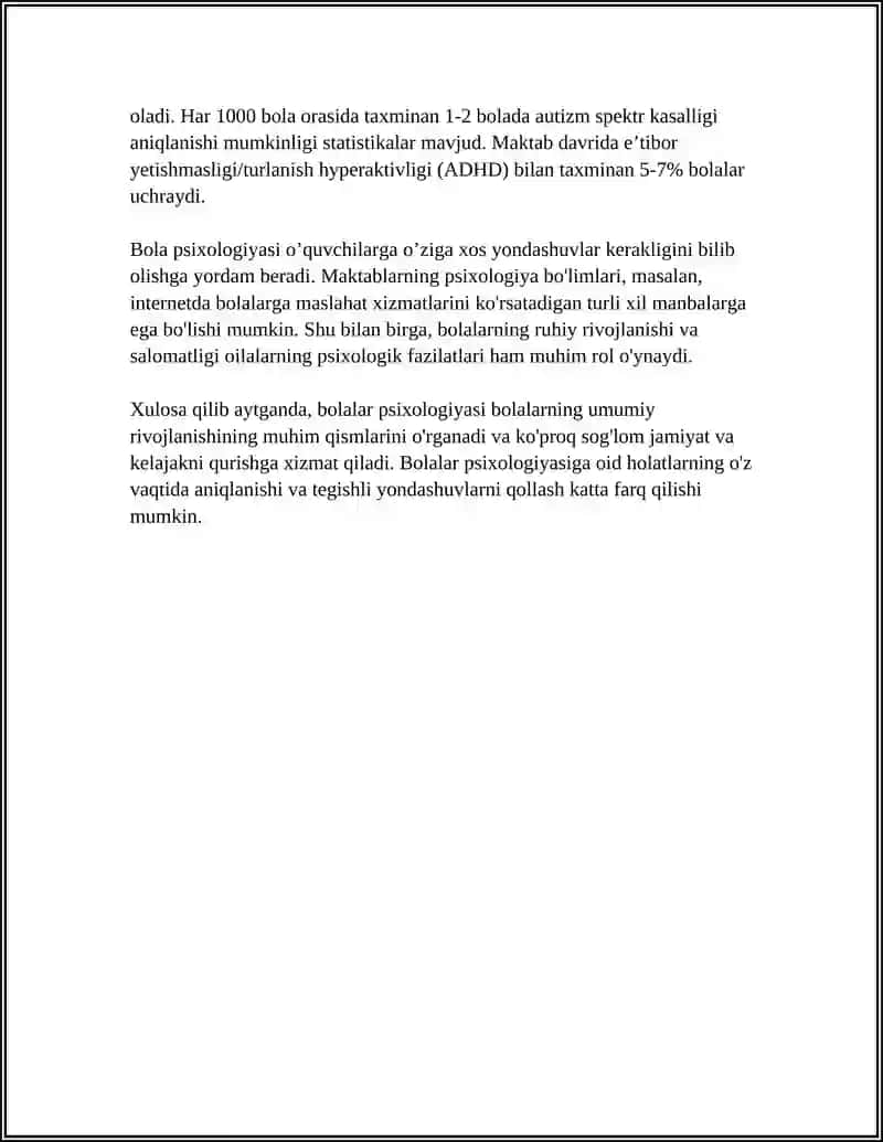 BOLALAR PSIXOLOGIYASI FANINING PEREDMETI VA VAZIFALARI 4